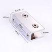 Zinc Alloy 10mm Rectangular Glass Fixing Clamp - Bright Fixed Bracket - 2