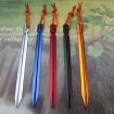5 PCS Red Aluminium Tent Pegs with Rope - 18cm Outdoor Accessories - 2
