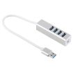 Super Speed 4-Port USB 3.0 HUB, 5Gbps, Self/Bus Powered, Silver - 2