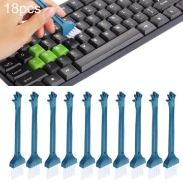 Mini Multipurpose Window Groove & Keyboard Dust Cleaning Brush Set 18pcs - 1