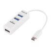 2 in 1 USB-C 3.1 to USB 2.0 Hub with 3 Ports & TF Card Reader - White - 1