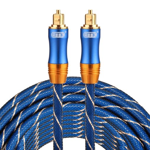 EMK LSYJ-A 10m Gold Plated Toslink Male to Male Optical Audio Cable - 1