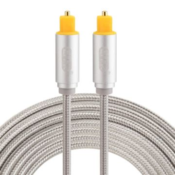 EMK 3m Toslink Male to Male Digital Optical Audio Cable, Silver - 1