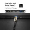 1.5m Nickel Plated Toslink Male to Male Digital Optical Audio Cable - 5