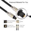 2m Nickel Plated Toslink Male to Male Digital Optical Audio Cable OD6.0mm - 4
