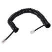 4 Core Male to Male RJ11 Telephone Extension Coil Cable, 2m Black - 2