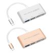 5 in 1 USB-C/Type-C Card Reader: SD/TF, USB 3.0/2.0 Ports, Gold - 2