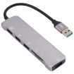 6 in 1 USB Adapter: NK-3043HD with TF/SD Slot, USB 3.0 & 3 USB 2.0 Ports - 1