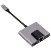 3 in 1 USB-C Adapter: Charging, Ethernet, 3.5mm Audio - NK-1056TC - 1