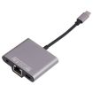 3 in 1 USB-C Adapter: Charging, Ethernet, 3.5mm Audio - NK-1056TC - 3