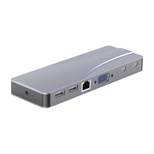 Rocketek HC452 14-in-1 Type-C Hub Adapter: RJ45, HDMI, VGA, 100M - 1