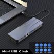 Rocketek HC452 14-in-1 Type-C Hub Adapter: RJ45, HDMI, VGA, 100M - 2