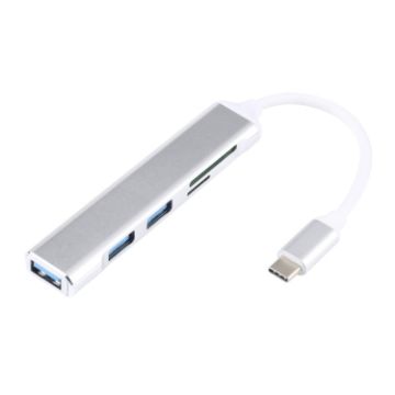 5 in 1 USB-C to SD/TF Card Slot + 3 USB 3.0 Ports Docking Station HUB - 1