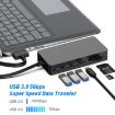 Rocketek SH702 11-in-1 USB 3.0 HUB Adapter with RJ45 for Surface Laptop - 4