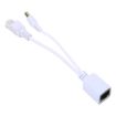 RJ45 POE Injector & Splitter Cable with 2.1x5.5mm DC Jack - White - 2