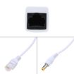 RJ45 POE Injector & Splitter Cable with 2.1x5.5mm DC Jack - White - 3