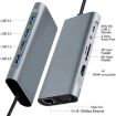 11-in-1 USB-C/Type-C Docking Station HUB Adapter with 1000M Network Port - 4
