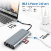 11-in-1 USB-C/Type-C Docking Station HUB Adapter with 1000M Network Port - 5