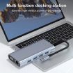 11-in-1 USB-C/Type-C Docking Station HUB Adapter with 1000M Network Port - 6