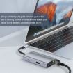 BYL-2111 7-in-1 USB-C/Type-C Docking Station HUB Adapter - Silver - 4