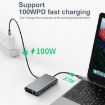 BYL-2111 7-in-1 USB-C/Type-C Docking Station HUB Adapter - Silver - 6