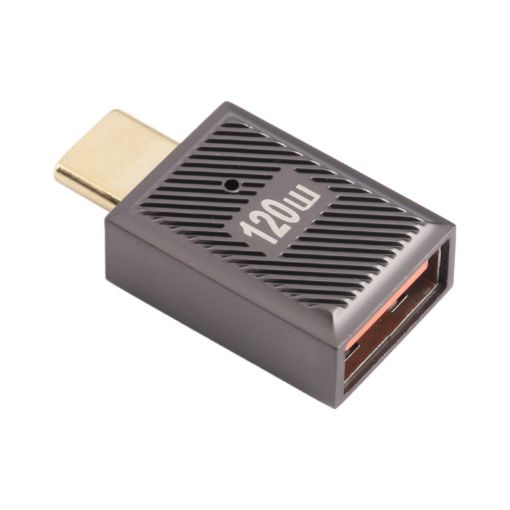 USB-C Male to USB Female 10 Gbps Charging Adapter - Gun Metal - 1