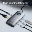 ORICO PW11-6PCR R45 Type-C USB-C 6-in-1 Docking Station Silver 5Gbps - 4
