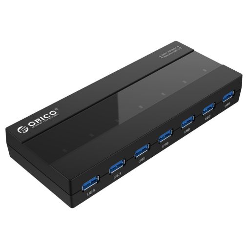 ORICO H727RK-U3 7-Port USB 3.0 HUB with 12V Adapter for Laptops/Phones - 1