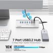 ORICO M3U7-G2 7-Port USB 3.2 Gen2 HUB 10Gbps Aluminum Silver 0.5m Cable - 4