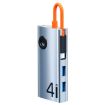 ROCK TR25 4 in 1 USB-C to USB 3.0x4 Portable HUB Docking Station - 1