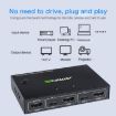AIMOS AM-KVM201CC 2-Port USB Hub HDMI KVM Switch - No Extension Cable - 5