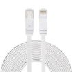 10m CAT6 Ultra-thin Flat Ethernet LAN Cable RJ45 - White Patch Lead - 1