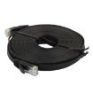 15m Black CAT6 Ultra-thin Flat Ethernet LAN Cable RJ45 Patch Lead - 2