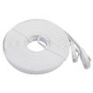15m CAT6 Ultra-thin Flat Ethernet LAN Cable RJ45 Patch Lead White - 2