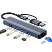 BYL-2208TU 5-in-2 USB-C Docking Station HUB Adapter for USB/Type-C Devices - 4