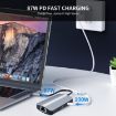 BYL-2209 6-in-1 USB-C/Type-C to USB Docking Station HUB Adapter - 7