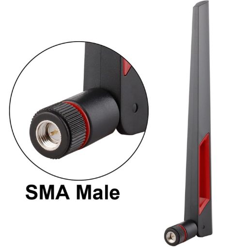 Dual Band 2.4G/5G WiFi 12dBi SMA Male Antenna for Router Network - 1