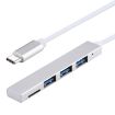 T-818 TF + 3 USB 3.0 to USB-C Hub Adapter Silver - 4