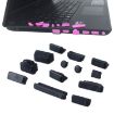 Universal Silicone Anti-Dust Plugs for Laptop - 13 in 1 (Black) - 1