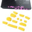 Universal Silicone Anti-Dust Plugs for Laptop - 13 in 1, Yellow - 1
