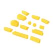 Universal Silicone Anti-Dust Plugs for Laptop - 13 in 1, Yellow - 2