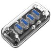 ORICO F4U 4-Port USB 3.0 HUB 5Gbps Fast Transmission with LED Light - 1