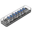 ORICO F7U 7-Port USB 3.0 Hub 5Gbps Fast Transmission with LED Light - 1