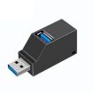 Portable Mini USB Hub: 2x USB 2.0 + 1x USB 3.0 with Lanyard - 1
