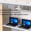 KC-E102 1000M LAN RJ45 Splitter Adapter - 1 to 2 Ethernet Connector - 7