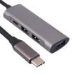 T-811 4 in 1 USB-C Hub: 3 USB 3.0 + USB-C Ports Docking Station - 5