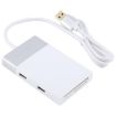 6 In 1 Multi-function Card Reader: USB 3.0, XQD, CF, TF, SD - Silver - 2