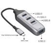 Onten 95118U 4-in-1 USB-C to 4 USB 3.0 Hub Docking Station Converter - 3
