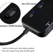 High Speed USB 3.0 to USB-C HUB with Switch - 4 Ports, Black - 5