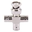 2 PCS BNC Male to 3 BNC Female Connector, Cross Type Adapter - 2